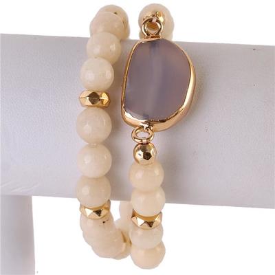 Stackable Bracelet Set In Ivory