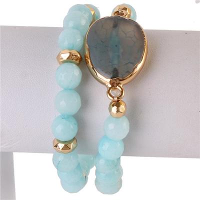 Stackable Bracelet Set In Blue