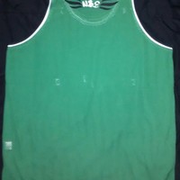 No$lack'nClothnLine. (Green,Black&White) Jersey Tank Top. - Thumbnail 1