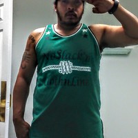 No$lack'nClothnLine. (Green,Black&White) Jersey Tank Top. - Thumbnail 2