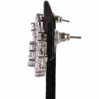 Flower Crystal Earrings - Thumbnail 1