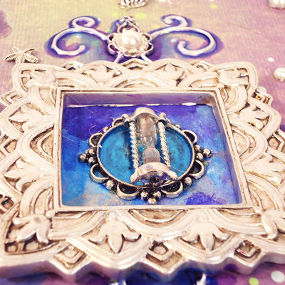 The little mermaid in silver - triple panel 