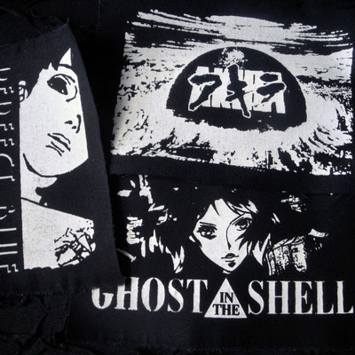 Ghost in the shell anime cyberpunk sew-on patches