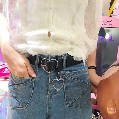 Black heart ring belt - free shipping