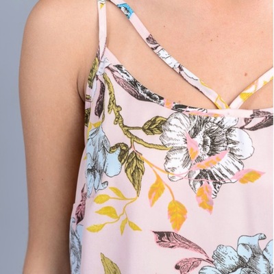 Blush floral tank