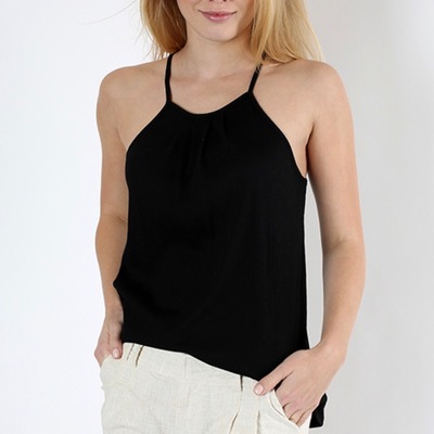 Ribbed black tank