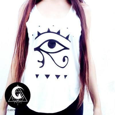 Egyptian eye white top
