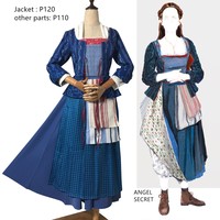 P120 COSPLAY beauty and beast jacket princess belle Costume tailor made 2017 version - Thumbnail 4