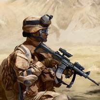 USMC Marine in the Desert - Large Format Limited Edition Giclee