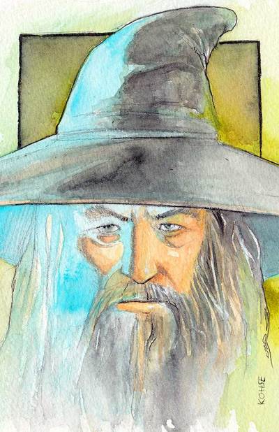Gandalf Watercolor proof
