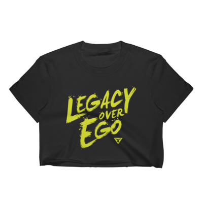 Legacy over ego black crop top tee - Thumbnail 5