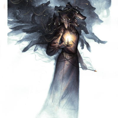 The hunter's wife (art print) 