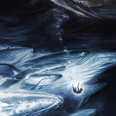 Last swim (art print) 