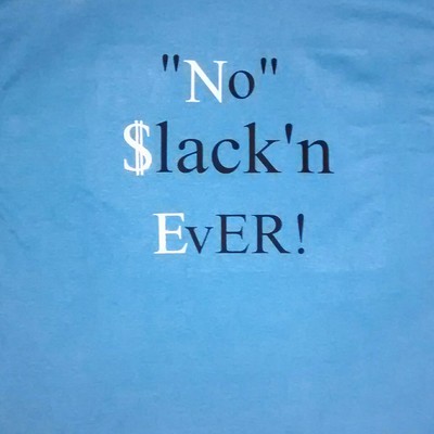 Noslack'n sports. (lightblue,black,red&glitter white) t-shirt.