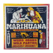 Reefer Madness - Marihuana - Weed With Roots In Hell - Vintage Art - Handmade Coaster