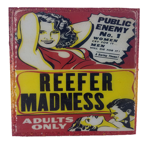 Reefer Madness - Public Enemy #1 - Vintage Art - Handmade Coaster