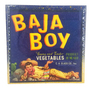 Baja Boy - Young and Tender Vegetables - Vintage Farm Label - Handmade Coaster - Thumbnail 1