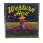 Western Hoe  - Vintage Vegetable Crate Label - Handmade Coaster - Thumbnail 1