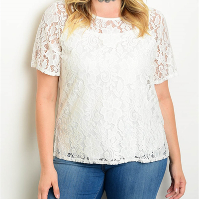 Plus size lace top
