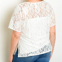 Plus Size Lace Top - Thumbnail 1