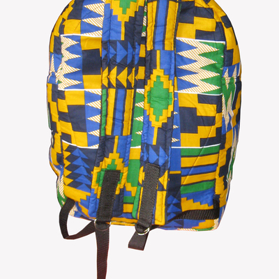 Kente print african backpack book bag rucksack handmade backpack fabric backpack