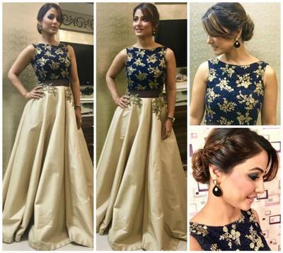 Elegant Satin A-line Long Lace Appliques Prom Evening Dresses Champagne & Navy Blue Prom Party Dresses E05