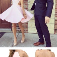 Open Back Homecoming Dress,Little Black Dress,Sexy Black Graduation Dress,Short Open Back Prom Dress - Thumbnail 1