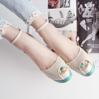 Eoooh Cheap Women Sandals Shoes Suede Leather Black Beige Color High Heel High - Thumbnail 2