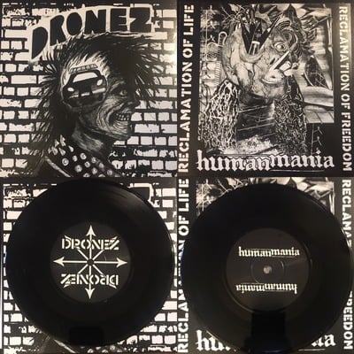 V/a dronez / humanmania split 7"