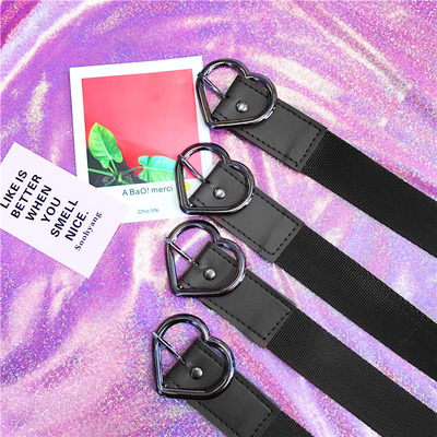 ALL-BLACK HEART BELT