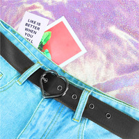 ALL-BLACK HEART BELT - Thumbnail 1