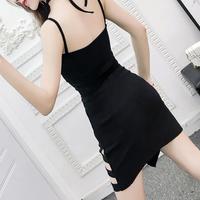 Sexy Black Cutouts Irregular Mini Skirt - Thumbnail 4