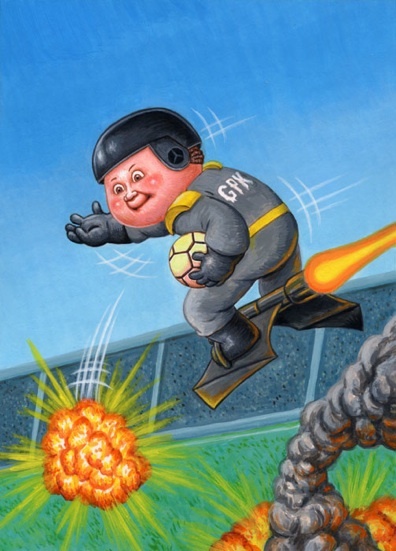 #74 Drone MALONE Final Art - Garbage Pail Kids Network Spews 2017