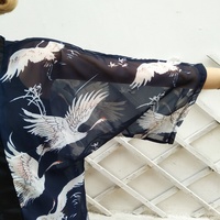 Japanese crane Yukata UV jacket - Thumbnail 1