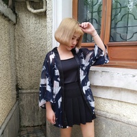 Japanese crane Yukata UV jacket - Thumbnail 2