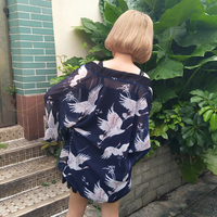 Japanese crane Yukata UV jacket - Thumbnail 3