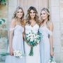 Elegant Baby Blue Off the Shoulder Long Bridesmaid Dresses for Wedding Party-1
