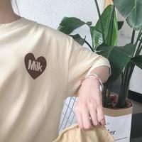 Cute Milk Print T-shirt - Thumbnail 2