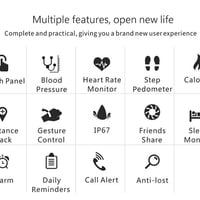 QS80 Smart Bracelet Blood Pressure Heart Rate Monitor - Thumbnail 3