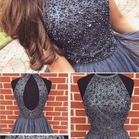 Short Cute Prom Dress,Simple Design Tulle Purple Prom Dress,Shinny Homecoming Dresses,Cheap Homecoming Dress - Thumbnail 2