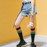 Rainbow Striped High Socks - Thumbnail 2