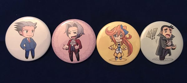 Ace Attorney Button Set