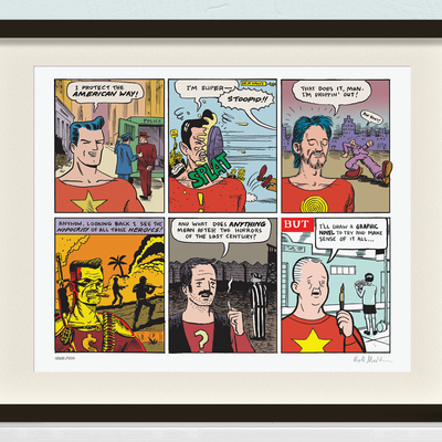 A history of american comic books in six panels offset print
