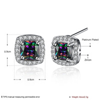 Girl Stud Earrings Oval Zircon LKN18KRGPE1096 Colors - Thumbnail 2