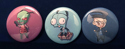 Invader zim button set