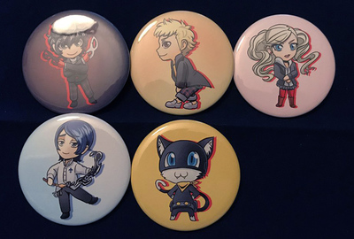 Persona 5 button set