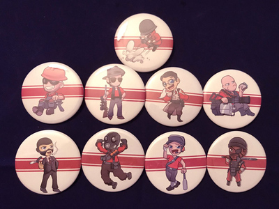 Team fortress 2 button set