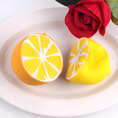 Lemon / Orange Squishy Slow Rising with Ball Chain 