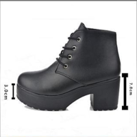 Harajuku fashion muffled high heels - Thumbnail 3