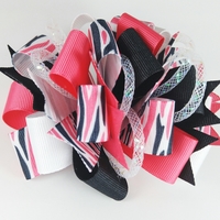 Zebra Funky Loop Bow - Thumbnail 1